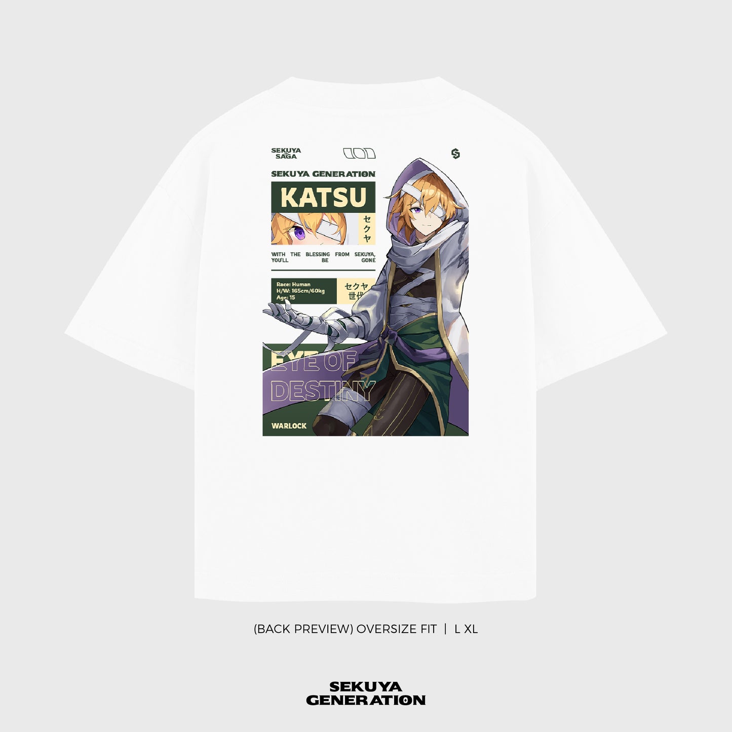 Oversize Sekuya Katsu White T-Shirt