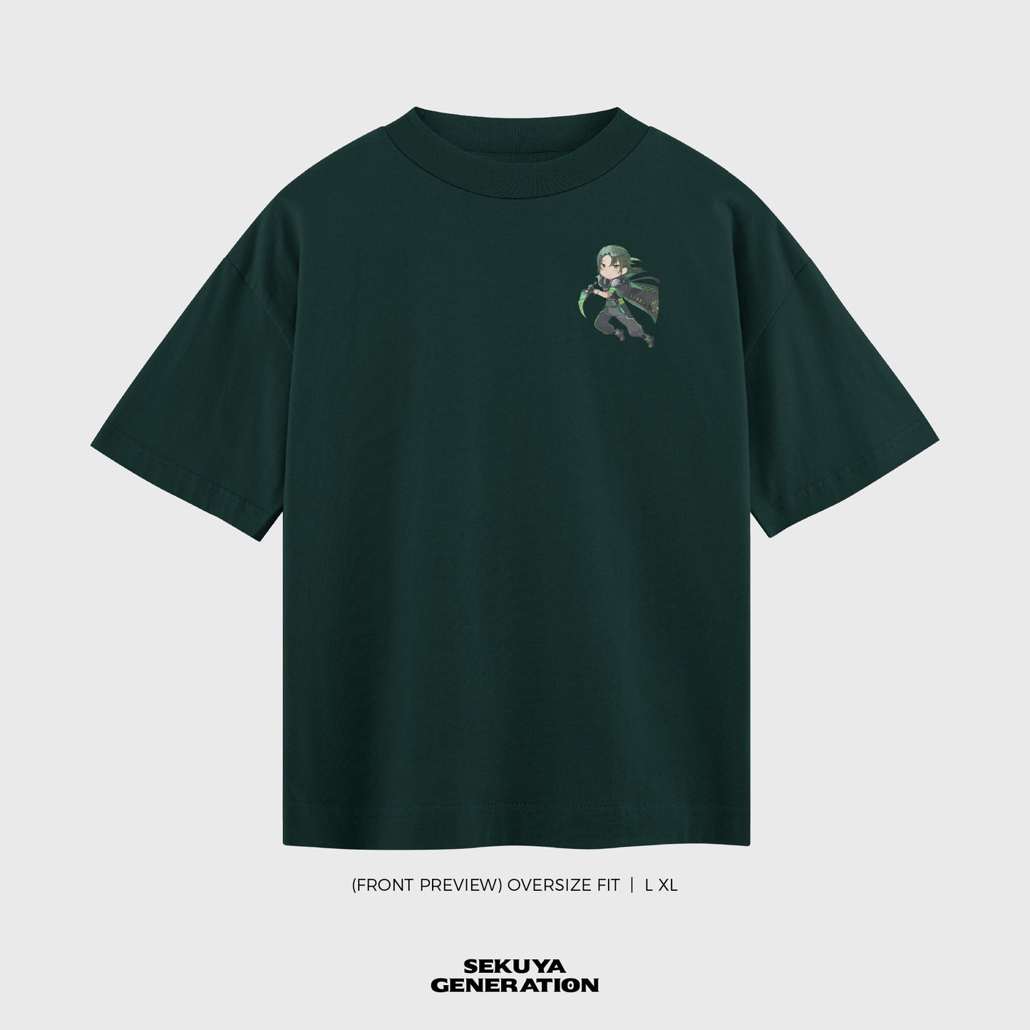 Oversize Sekuya Maki Green T-Shirt