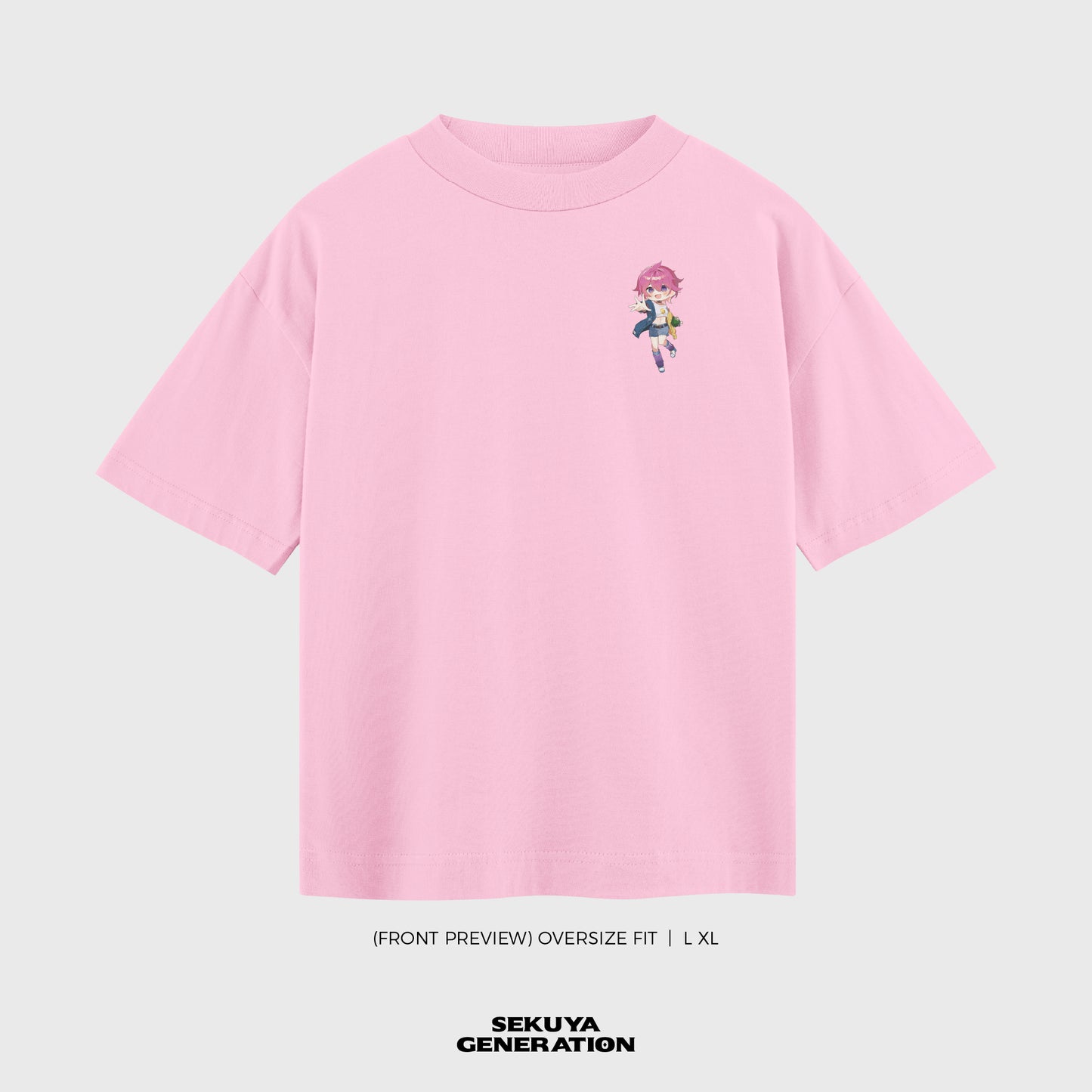 Oversize Sekuya Starla Pink T-Shirt