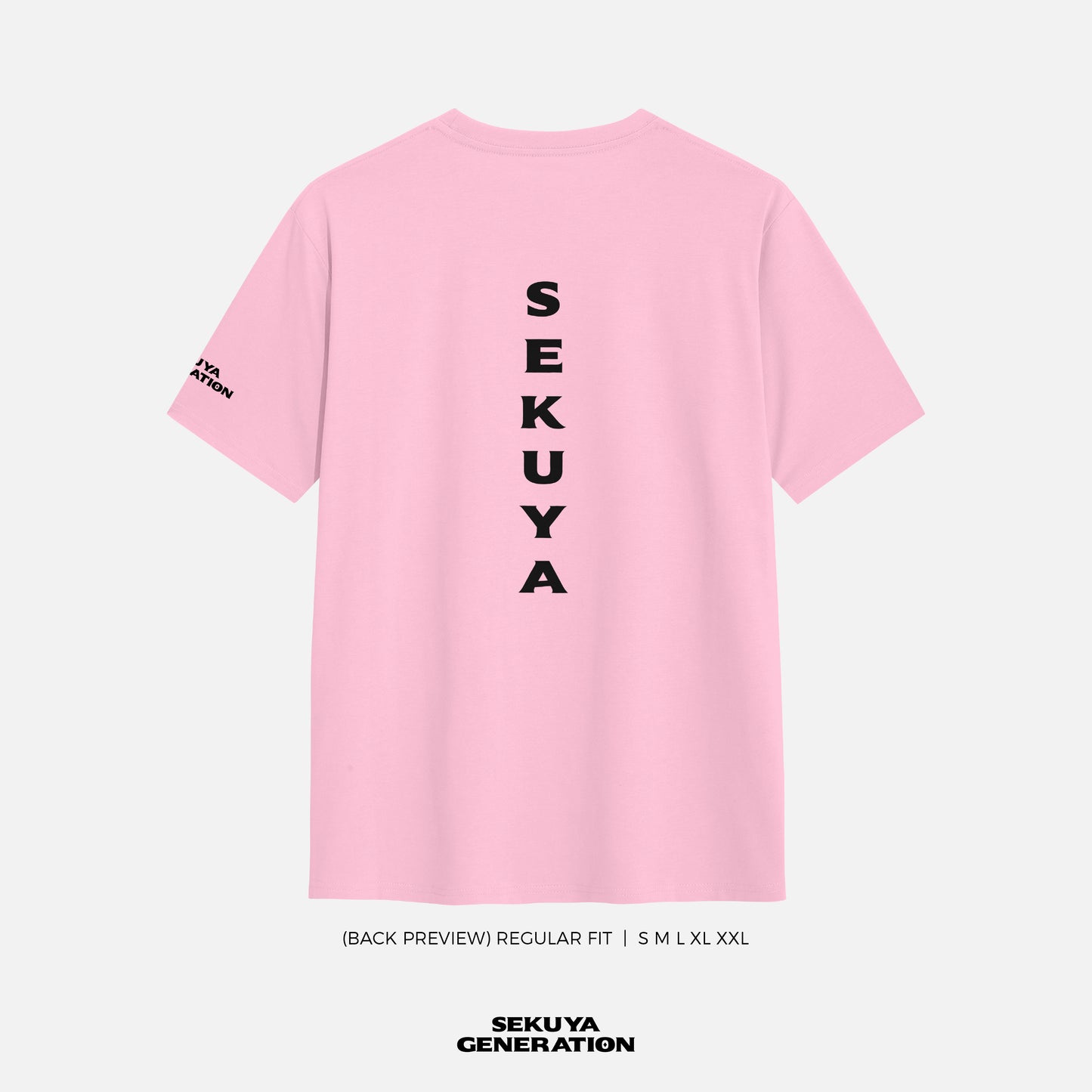 Regular Fit Sekuya Kanji Pink T-Shirt