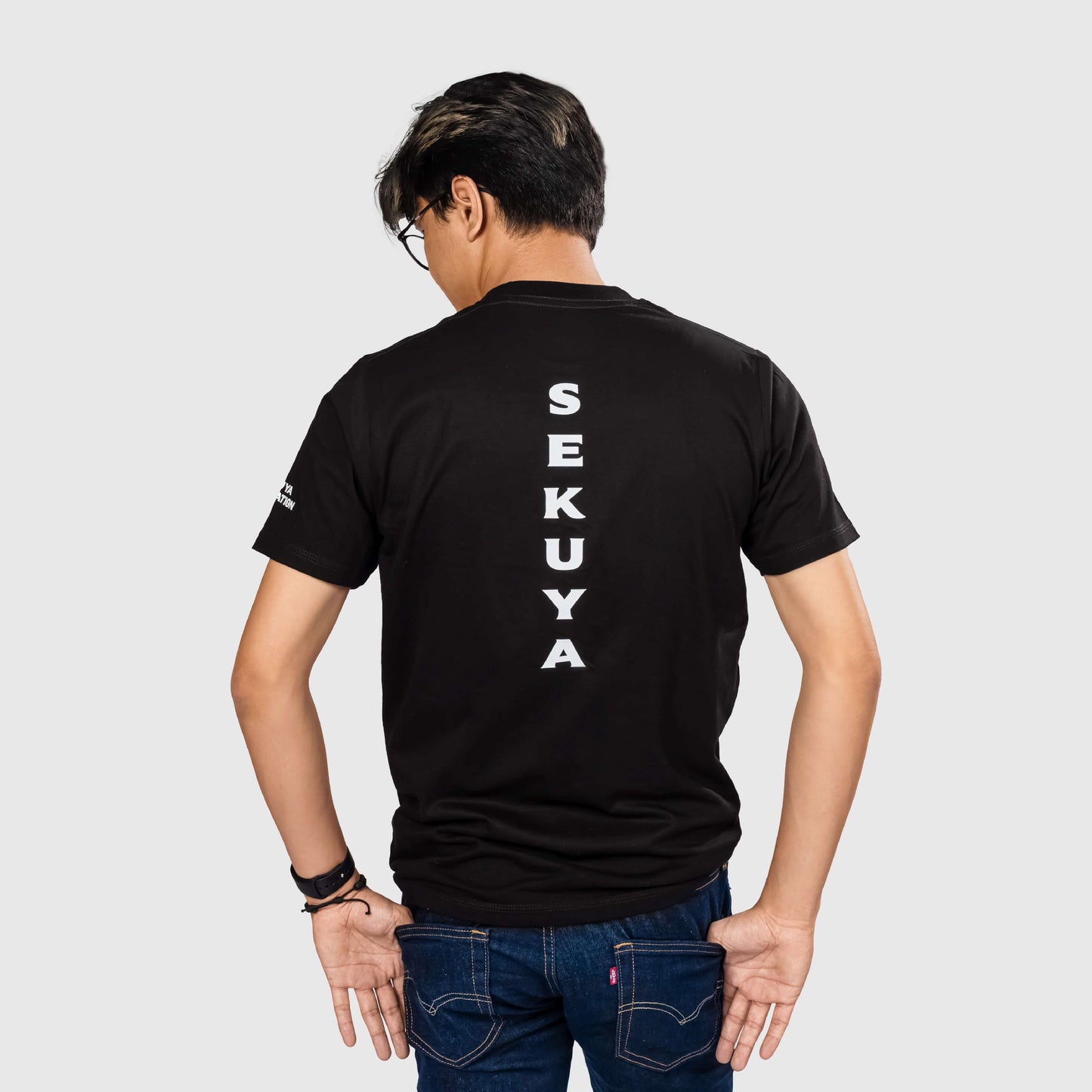 Regular Fit Sekuya Kanji Black T-Shirt