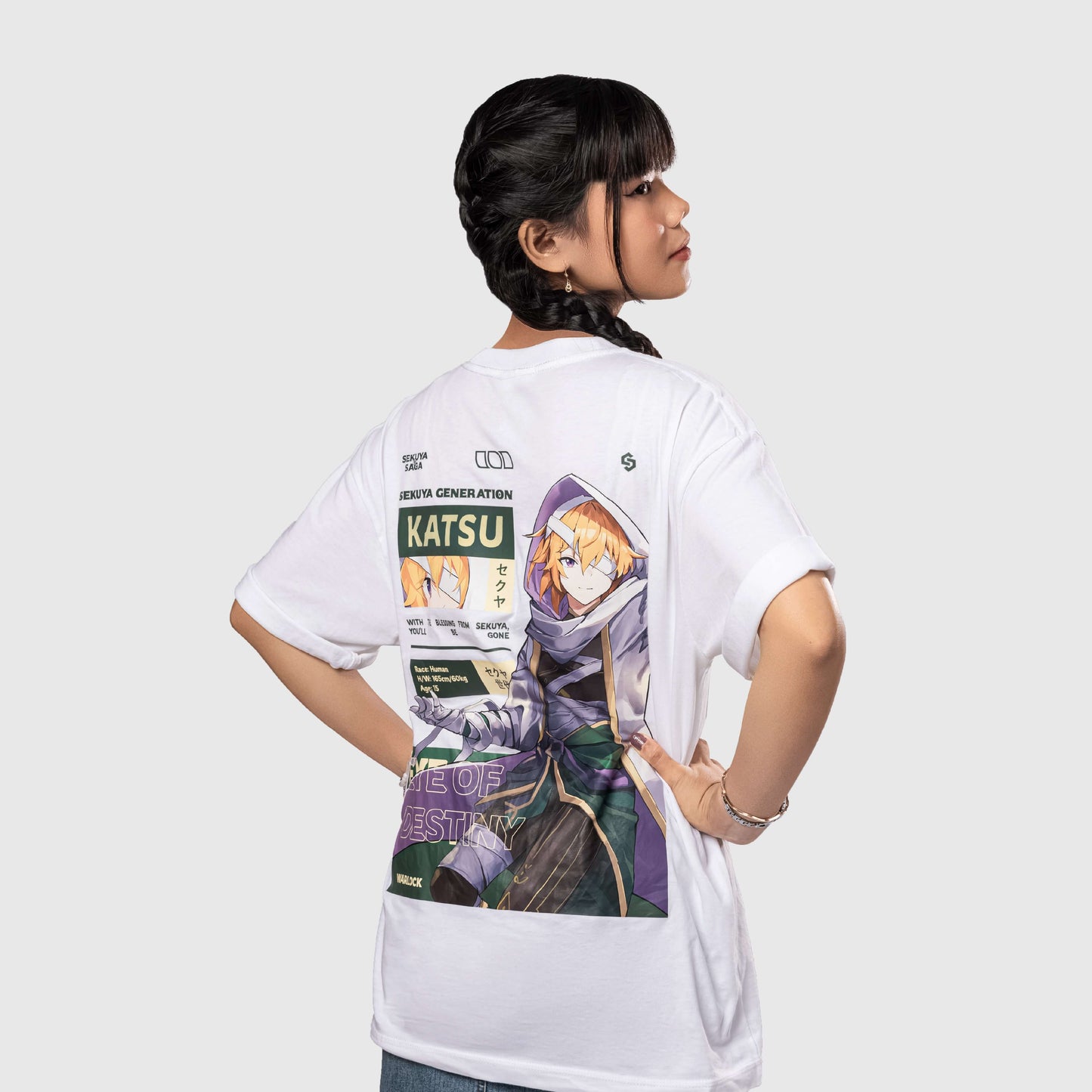 Oversize Sekuya Katsu White T-Shirt