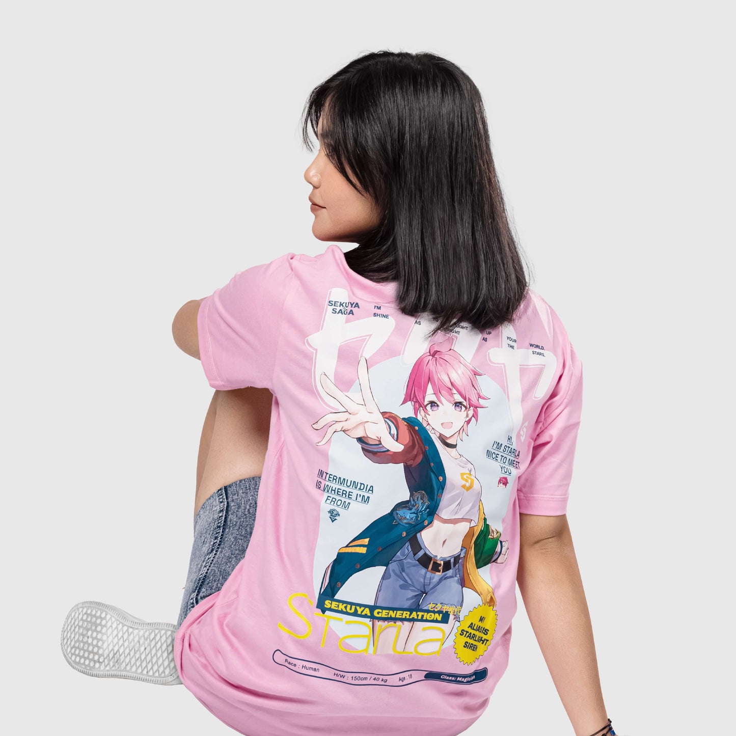 Oversize Sekuya Starla Pink T-Shirt